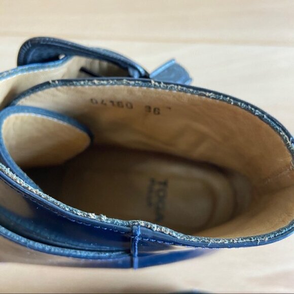 TOGA Pulla Blue Two-Buckle Western Boots - Picture 6 of 6